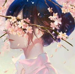  求关于樱花的动漫情侣头像,分开,一男一女