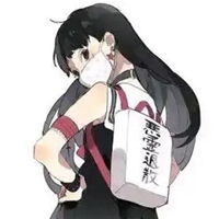  学生动漫头像女生校服穿校服背书包的动漫女学生头像