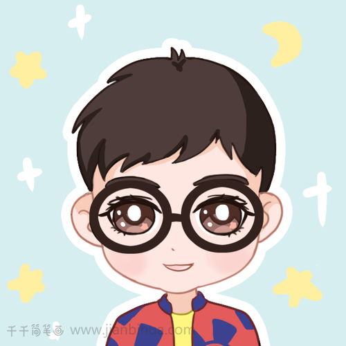  眼镜男孩微信头像图片