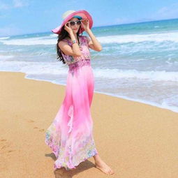  2014夏装新款波西米亚沙滩雪纺连衣长裙海边夏季大摆连衣裙