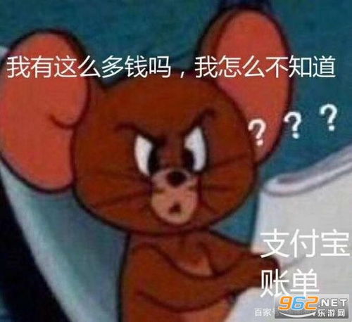  我咋花了这么些钱图片支付宝年度账单杰瑞表情包下载我哪儿来这么些钱表情包乐游网游戏下载