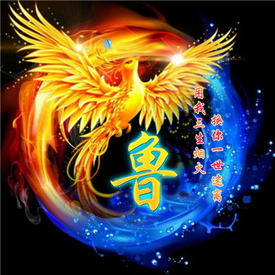  凤凰微信头像姓氏系列,红蓝火焰碰撞极品分享