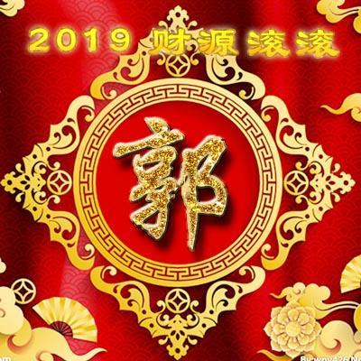  2019财源滚滚姓氏头像微信头像