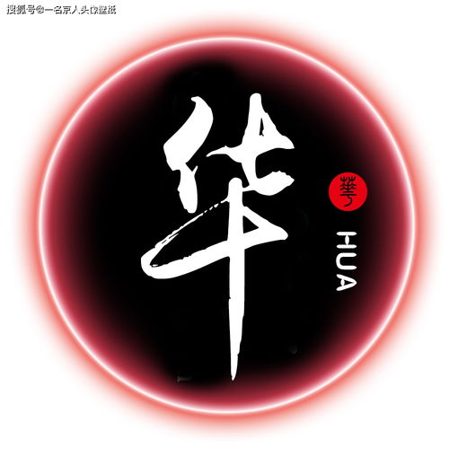  简约炫光姓氏头像,红蓝两色情侣专属,足足20张随你挑选