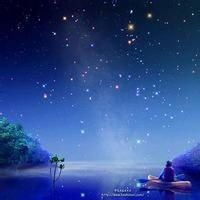 星星头像女生星空背影