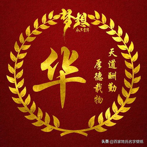  姓氏头像,微信头像,暗红背景配金字,经典