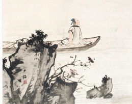  中国著名山水画大师陈少梅的观瀑图军谊诗书画院