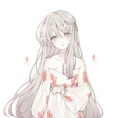  可爱唯美动漫女生头像长发漂亮的二次元女孩图片