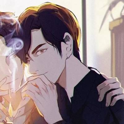  动漫帅气基友头像一对两张霸气高冷基友头像干净