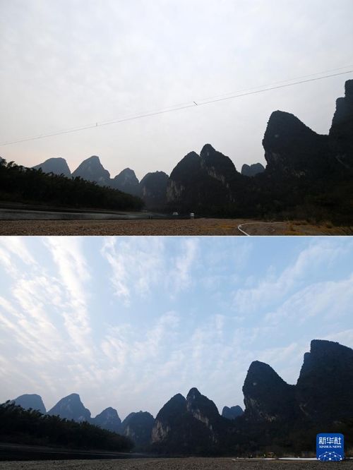  广西桂林迁改线缆还漓江山水秀美风姿