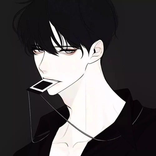 口罩男生头像冷酷帅气侧