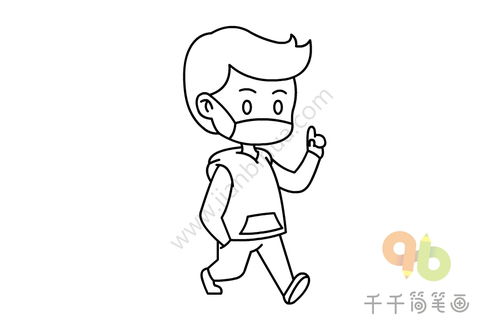  出门必须戴口罩简笔画