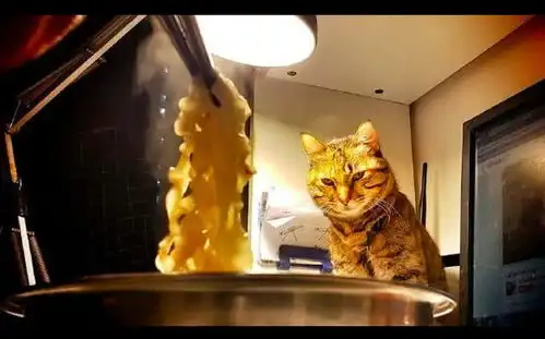  主人每吃一口面条,猫咪都变个表情看着,猫本噬元兽要放大招了
