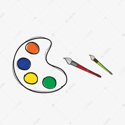  卡通调色盘画笔png素材图片免费下载高清psd千库网图片编号10964014