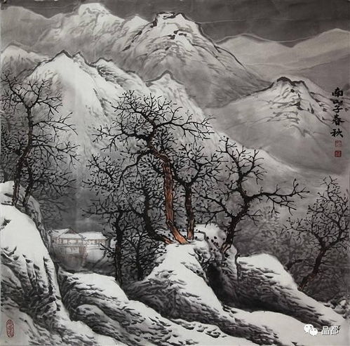 山水画头像微信头像冰雪