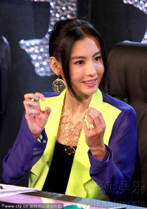  张柏芝做评委表情夸张忙补妆亲吻女孩显母爱