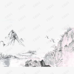  古风青墨山水画素材图片免费下载高清psd千库网图片编号8997092