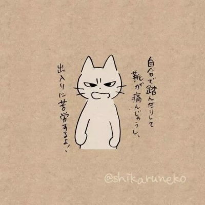  一组卡通可爱猫咪头像日本画师