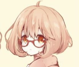 短发戴眼镜卡通头像女