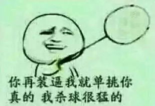  分享一套羽毛球嘲讽表情,以后和球友乱侃就用ta
