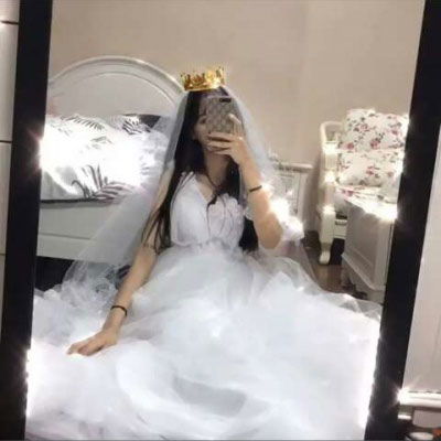  女生婚纱头像2020穿婚纱的女生头像