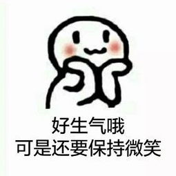  好生气可还是要微笑表情包