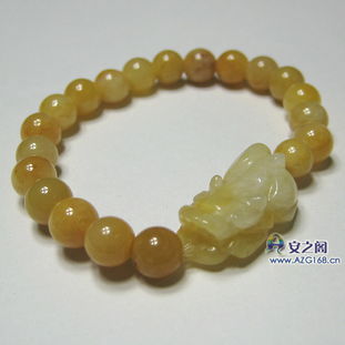  开光貔貅黄玉圆珠手链女款招财辟邪化煞转运求财