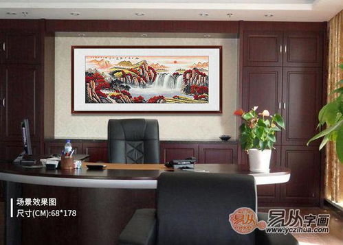  老板办公室挂什么画好李国胜山水画韵味十足