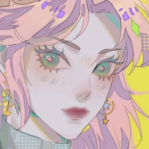  藏匿星空的温柔动漫女生头像