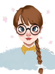  给一个爱吃草莓的姑娘画的头像