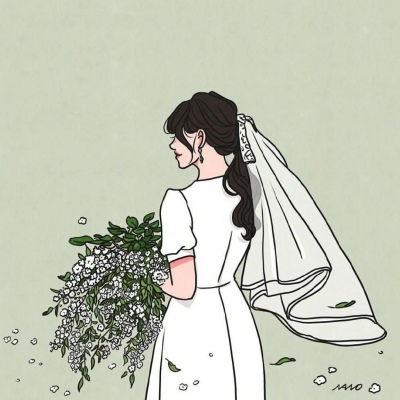  手绘插画头像女生,苗条淑女全身为您发布