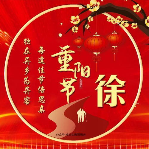  重阳节姓氏头像,金秋九月九,你要好运长久,你要幸福久久