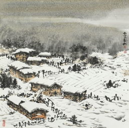 山水画头像微信头像雪地