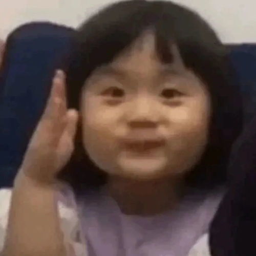  举手小女孩表情包来啦下次发言之前先举手