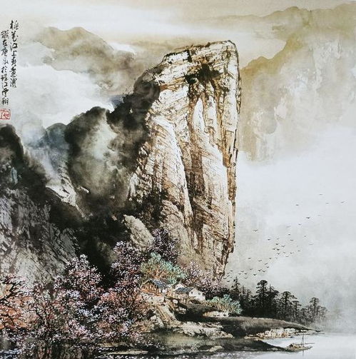  大风和畅一施云翔的山水画