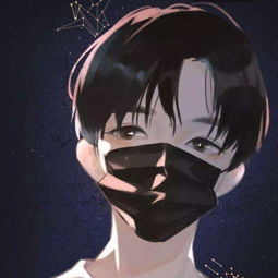  戴口罩的男生头像动漫侧面帅气男生戴口罩图片