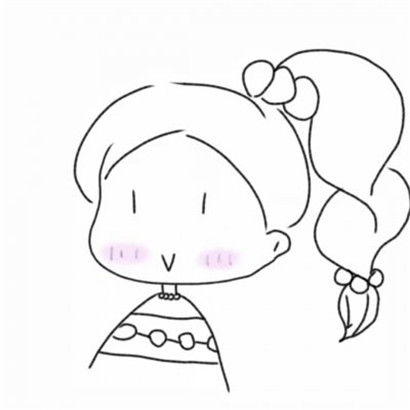  手绘简笔q版头像女生,这么好的菇凉你会必爱的