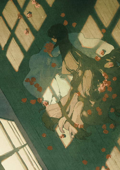  potg插画师当我开始明白画画的意义,我成为了自己整体上是水彩二分法,略微粗糙的笔刷和画面质感恰好给人一种岁月静好的感觉,用大量噪点运用像胶片一样有一种朦胧地故事感,而二分法强烈地光影和动态设计特别是头发以及自然景象又使得画面有一种生命