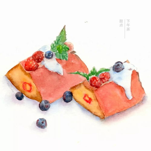  甜品控慎入超治愈的美食水彩画,手把手教你学会