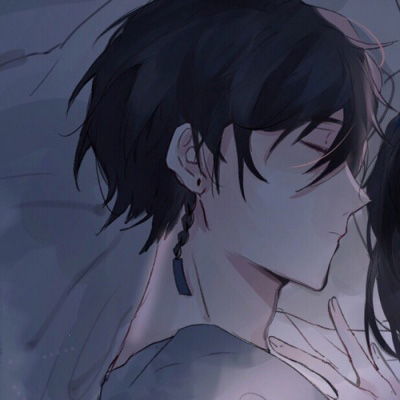  情侣头像动漫一男一女情侣头像二次元呆萌两张配对