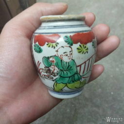  清代人物天字小罐
