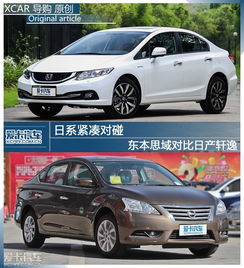  东本思域对比日产轩逸爱卡汽车图片