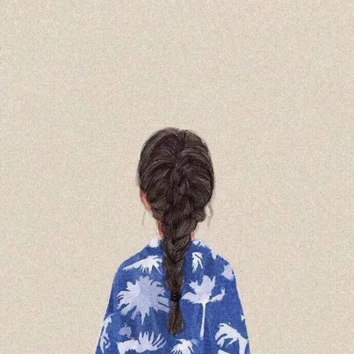 头像背影手绘泪点