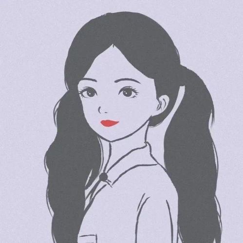 口罩女头像卡通