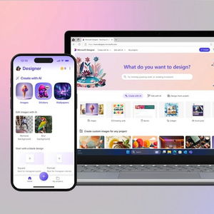  微软发布ios安卓正式版designer应用可ai修图生成贺卡等