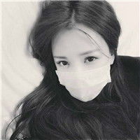  伤感戴口罩黑白女微信头像图片大全