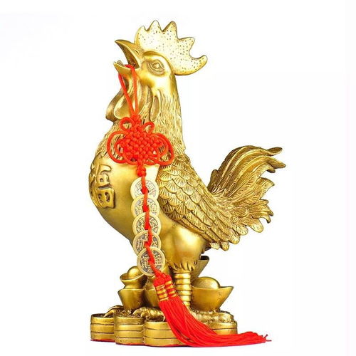  开光纯铜鸡摆件大号金鸡铜公鸡元宝鸡招财家居风水招桃花运防小三