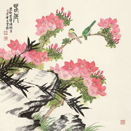  中国画金鸿均花鸟欣赏