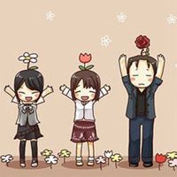  三人闺蜜卡通头像图片微信头像图片大全
