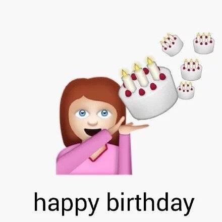  emoji表情版生日快乐表情包合集
